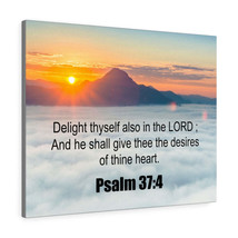  Psalm 37:4 Delight Thyself Bible Verse Canvas Christian Wall Ar - £63.93 GBP+