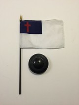 Christian 4x6 Inch Stick Flag With Base - £2.75 GBP