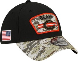 Chicago Bears Mens New Era Salute to Service 39Thirty Stretch Fit Hat - M/L  NEW - £18.94 GBP