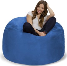 Giant 4&#39; Memory Foam Furniture Bean Bag - Big Sofa With Soft Micro Fiber... - £143.05 GBP