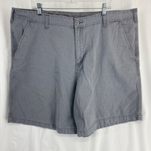 Faded Glory Men&#39;s Gray Chino Flat Front Shorts Size 46&quot; Waist 8.5&quot; inseam - £8.21 GBP