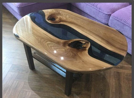 Natural Oval Shape Epoxy Table Tops Handmade Resin River Furniture - £315.75 GBP
