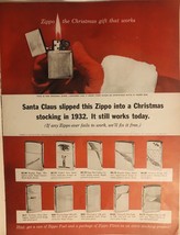 Vintage 1963 Zippo Lighter Santa Claus Magazine Ad - £8.70 GBP