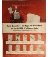 Vintage 1963 Zippo Lighter Santa Claus Magazine Ad - £8.64 GBP