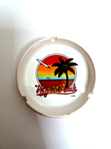 VTG Myrtle Beach Ceramic Ashtray Souvenir Palm Tree Seagull Sailboat Rainbow Sky - £9.00 GBP