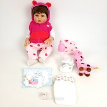 NPK 18&quot;&#39; Soft Silicone Baby Doll Lifelike Pink Clothes   - £85.43 GBP