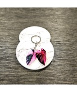 Philodendron Pink Princess Acrylic Houseplant Keyring - $10.97 CAD