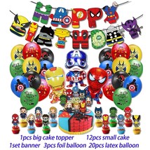  Theme   Man  Balloon Party Supplise Birthday Party Decoration Banner Backdrop T - £116.33 GBP