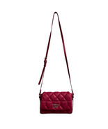 Jason Wu Purse Fuchsia Quilted Vegan Leather Small Crossbody Bag Travel ... - $45.49