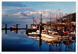 Vtg Postcard Greetings from the Queen Charlotte Islands, Fishing Fleet in Harbor - £5.06 GBP