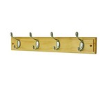 Headbourne Hr0612H 4-Heavy Duty Chrome Hooks on Wooden Board Coat Rack H... - $38.00