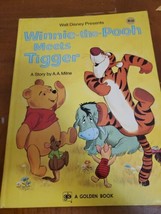 Winnie The Pooh Meets Tigger Big Golden Book Giant Book 1974 Walt Disney Vtg - $11.26