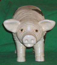 Vtg Big Pig Pottery Porker Piggy Folk Art Farm Fresh Fine Swine Figure Effigy - £44.23 GBP