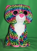 Ty Silk Dotty 2017 Stuffed Animal Multicolored Cat Leopard Toy 16&quot; - £23.29 GBP