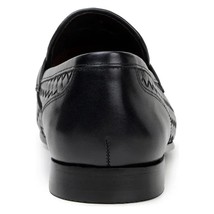 Belvedere Luca Italian Leather Penny Loafer Slip On Shoes Black image 6