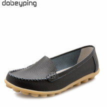 New Spring Autumn Shoes Woman Genuine Leather Women Flats Slip On Women Loafers  - £23.38 GBP