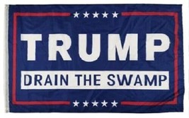 3X5 Trump 2024 Drain The Swamp Blue Flag 100D Decor - £3.84 GBP
