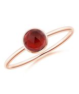 ANGARA Natural 0.7 Ct AAA-Grade Round Garnet Stackable Ring in 14K Solid... - $492.72