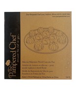 THE PAMPERED CHEF SILICONE Bakeware Floral Cupcake Pan MUFFIN MOLDS FLOW... - $17.59
