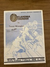1982 AFA Football Association Program Oklahoma Thunder VS Texas Wranglers - £42.46 GBP