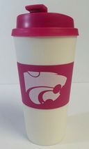 Lot of 2 Kansas State University Wildcats Sleeved 16 oz Travel  Coffee Mug, Pink - £12.74 GBP