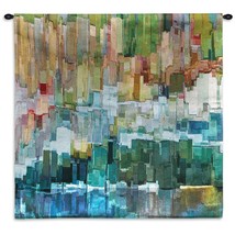 53x53 GLACIER BAY III Contemporary Abstract Tapestry Wall Hanging - £147.60 GBP