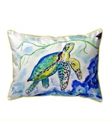 Betsy Drake Yellow Sea Turtle Large Pillow 16x20 - £46.70 GBP
