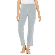 Hilary Radley Built-in Tummy Control Pull-on Ankle Pants Striped/White/Blue NWT - £11.79 GBP+