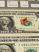 Two (2) United States 2017 One Dollar Bill  Sequential Serial Numbers - $312.09 MXN