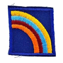 Rainbow Sew On Patch 2x2 inches Square Blue Pride - $8.41
