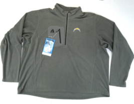 LA Chargers Eddie Bauer Sweater Men 4XL Gray Pullover 1/2 Zip Fleece Clo... - $26.55