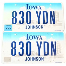 2012 United States Iowa Johnson County Passenger License Plate 830 YDN - £13.24 GBP