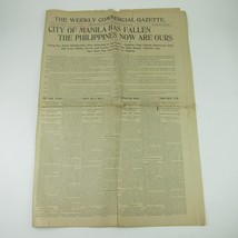 Spanish American War Newspaper Manila Philippines Fallen Cover May 1898 Antique - £39.50 GBP