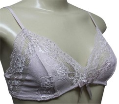 NWT KENSIE Pink LACE SEE THROUGH SHEER BRA BRALETTE LAYER UNDER Sz M - £10.46 GBP