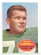 Marion Campbell Philadelphia Eagles NFL Trading Card #90 Topps 1960 HIGH GRADE - £94.80 GBP