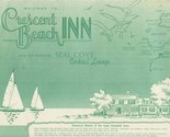 Crescent Beach Inn &amp; Seal Cover Lounge Placemat Cape Elizabeth Maine 1960s - £10.89 GBP