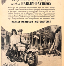 1948 Harley Davidson Motorcycle Advertisement Transportation Vintage F15U1 - $29.99