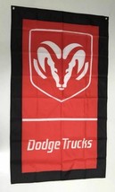 Dodge Ram Trucks Style 1 Banner Flag - Car Ute USA Mechanic Workshop Man... - £13.48 GBP