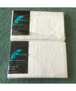 Vintage fieldcrest flat sheets double size white secret garden pattern p... - $68.01 CAD