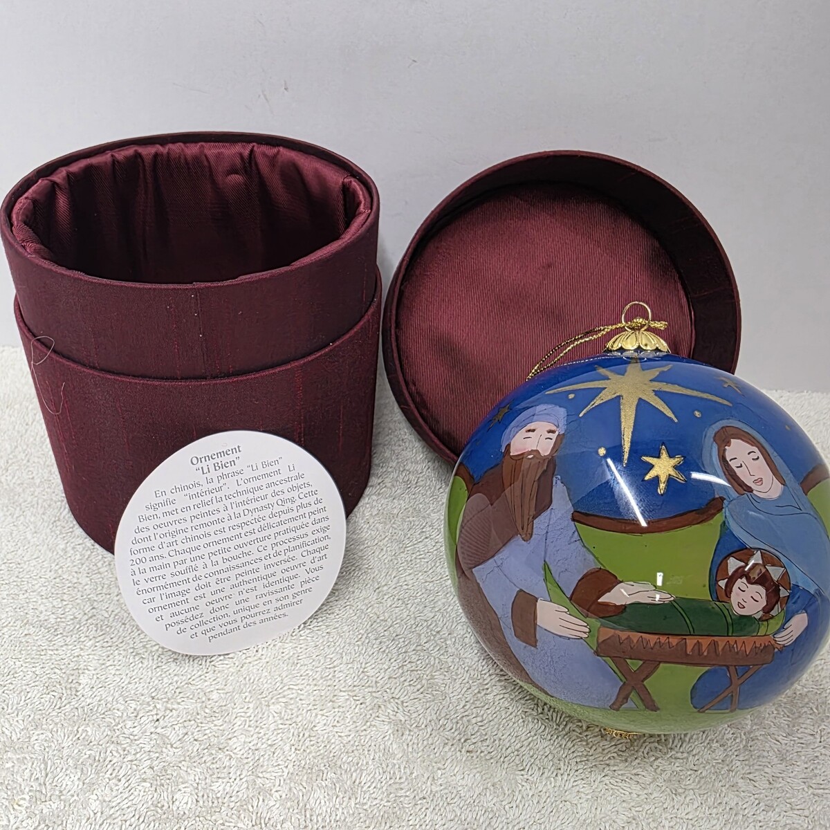 Pier 1 Li Bien Ornament Nativity Baby Jesus 2007 Christmas 4&quot; - $17.81