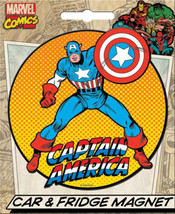 Marvel Comics Retro Captain America Character Photo Image Car Magnet, NEW UNUSED - £3.15 GBP