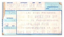 Lollapalooza Orlando Florida Concert Ticket Stub Janes NIN Vintage Augus... - £86.17 GBP