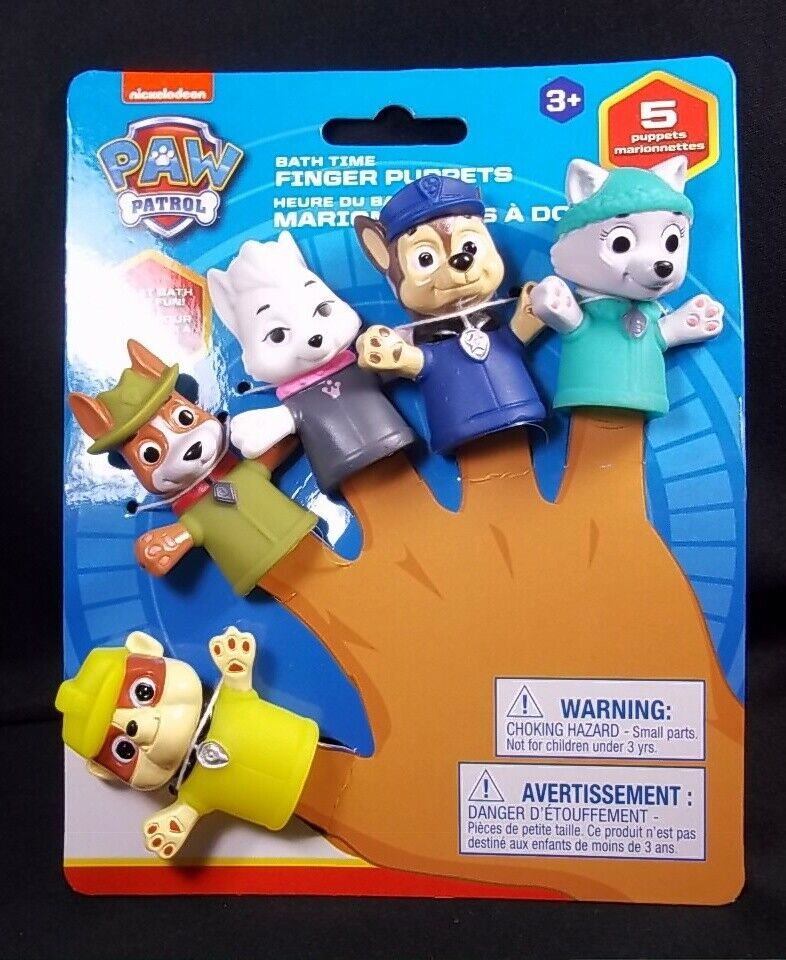 Paw Patrol vinyl finger Puppets Everest Tracker Sweetie NEW - $9.95