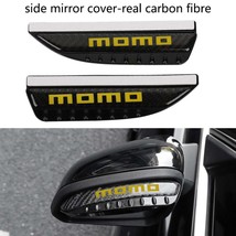 Brand New 2PCS Universal Momo Carbon Fiber Rear View Side Mirror Visor Shade Rai - £11.98 GBP