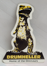 DRUMHELLER HOME OF THE DINOSAURS PINBACK BUTTON ALBERTA CANADA CANADIAN ... - £18.08 GBP