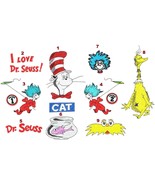9 designs: Cat in the Hat Dr Seuss digitized embroidery designs Digital ... - €7,77 EUR