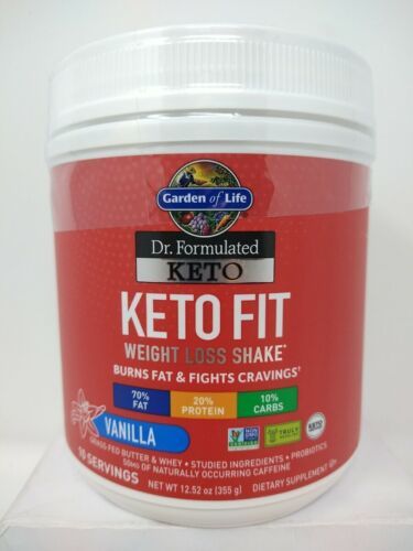 2 Pack Garden of Life Dr. Formulated Keto Fit Vanilla 12.52oz Whey Protein New - $69.99