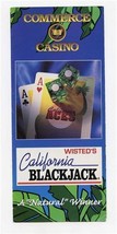 Commerce Casino Wisted&#39;s California Blackjack Brochure Commerce California  - £17.12 GBP