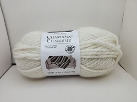 Loops & Threads Charisma Charisme Yarn Off White Lot #1049 Bulky 3.5 oz 109 yds - $8.99