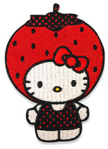 Hello Kitty Wearing Strawberry Hat Sew On Patch Anime Licensed NEW - £6.00 GBP